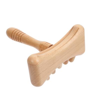 Lurrose facial tools 1 piece Massage-Schablett Handwood Wood tools Manual massage tools Guasha massage-Halsphaber- Manual beech Guasha-stick
