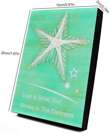 Yosoo Star DIY Nail String Art Kit - 3D Drawing Nails Winding Lines Painting - Green - Home Office Decor - Buy Online on GoSupps.com