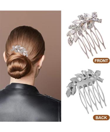 OQKAHIV Set of 2 Bridal Hair Combs with Pearl Flowers and Crystals Accessories for Double Hair Wedding Bridal Hair Decoration - Buy Online on GoSupps.com