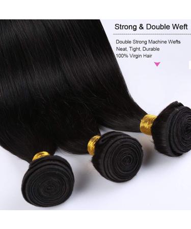 Elailite 7A Virgin Brazilian Straight Human Hair Bundles - Premium Hair Extensions for Luxurious Style - Buy Online on GoSupps.com