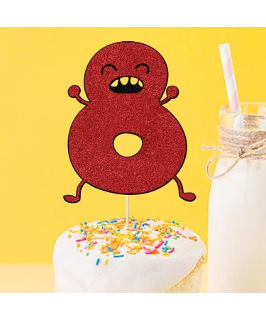 Monster Bash - Dessert Cupcake Toppers - Little Monster 8th Birthday Party or Baby Shower Birthday Party Decorations red flash - Buy Online on GoSupps.com