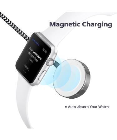 CulaLuva Magnetic Smart Watch Charger for Apple Watch Series & iPhone/iPad - 4.9ft Compatible Charging Cable | Fast Charging | SE/6/5/4/3/2/1, 12/11/Pro/Max/XR/XS/XS Max/X - Buy Online on GoSupps.com