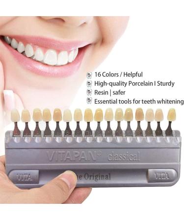 Teeth Whitening Guide Professional Teeth Color Chart 16 Colors Teeth Whitening Set Teeth Whitening Color Chart for Plaque - Buy Online on GoSupps.com