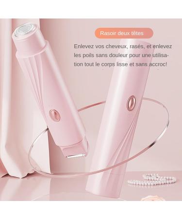 Rasoir lectrique Pour Femmes Tondeuse Femme 2 T tes Imperm able limination Douceur Visage Peau Sensible Aisselles Voyage Compact Rose - Buy Online on GoSupps.com