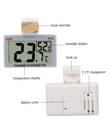 MipCase Multifunction Water Thermometer for Terrarium & Aquarium - Accurate Temperature Measurement Hygrometer ABS White 5.5x5x1.5cm - Buy Online on GoSupps.com