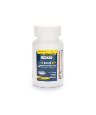 A+ Health Ibuprofen PM Softgels, Pain Reliever/Nighttime Sleep Aid (NSAID), Made in USA, 120 Count
