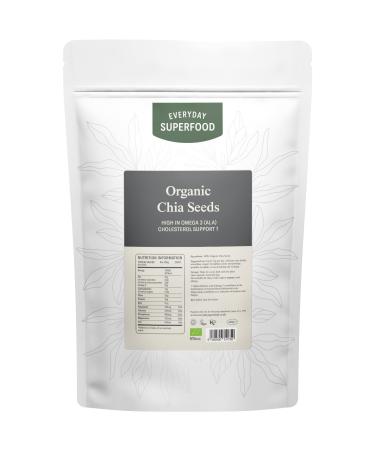 Organic Chia Seeds 400g Raw Natural Black Chia Seeds Certified Organic Vegan Kosher Premium Chia Seeds 400.00 g (Pack of 1)