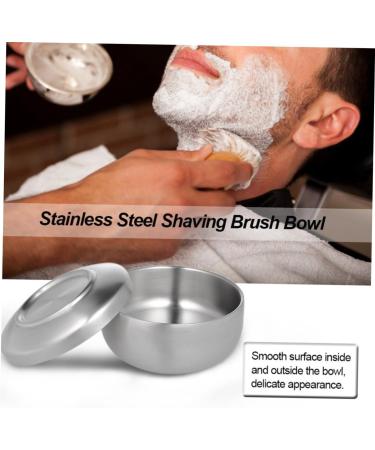 Minkissy Metal Holder Set - 2 Cream-Colored Care Lids Bowls for Hairdressers | Polished Gift for Men | Perfect for Razors - 11x11x6.5cm - Buy Online on GoSupps.com