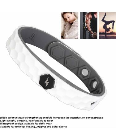 Saluaqui Waterproof Anti-Static Manual Band - Comfortable Light Anion Bracelet for Electrostatic Removal for Men & Women (White) - Buy Online on GoSupps.com