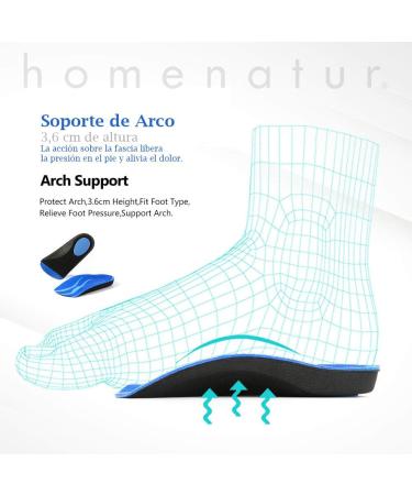 Home Nature Orthopedic Insoles for Plantar Fasciitis - Flat Feet & Cavus - Men s & Women s Shoe Insoles (L 43-46) - Ultimate Comfort & Support - Buy Online on GoSupps.com