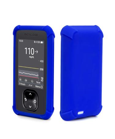 Dexcom-g7-coating silicone shockproof dexcom g7 receiver case with Airtag to protect your G7 reader bag bag case recipient dexcom g7 device protective cover from youshares 01 case-blue