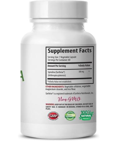 immune support supplement - memory supplement - spirulina and chlorella capsules - SPIRUILINA 500MG - immune support supplement - hair skin and nails vitamins - brain memory supplement - 2 bottles - Buy Online on GoSupps.com
