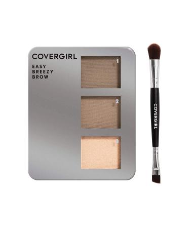 COVERGIRL Easy Breezy Brow Powder Kit in Soft Blonde - Eyebrow Kit with Double-Ended Brush - 1 Count - Buy Online on GoSupps.com
