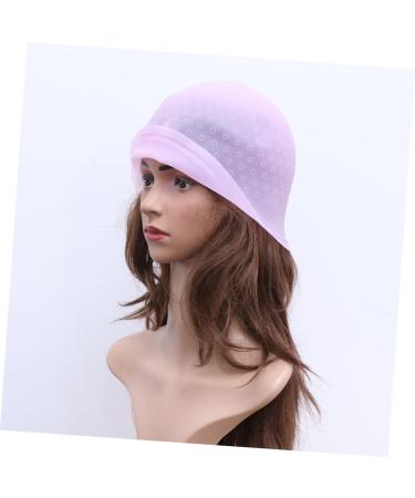 FRCOLOR Colour Tool Dye Tipping Cap Silicone Highlighting Cap Rubber Protective Hat Hair Strands Hair Wire Dyhair Salon Hair Cap Dyeing Colour Caps Elastic Highlighter Hat Pink - Buy Online on GoSupps.com