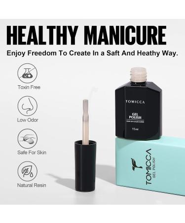 TOMICCA Beige White Jelly Gel Polish - Translucent Soak Off UV Gel for Nail Art - 15ML - Buy Online on GoSupps.com