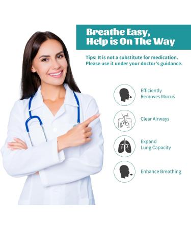 Mucus Clearing Device & Air Physio Lung Exerciser - Breathing Aid Expands Airway to Loosen Relief Mucus Adsorption Mucus Remover Adjustable air Vent (OPEP) Therapy Method White - Buy Online on GoSupps.com