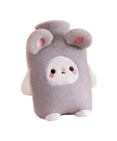Dlandz warm bottle of nice sheep hot water bottle bag with plush cover portable warmer pocket 1-liter rubber warm heater pocket for hand feet belly heat foot warmer