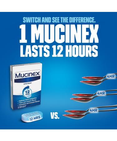 Mucinex 12-Hour Chest Congestion Expectorant Tablets - 60 Count - Buy Online on GoSupps.com