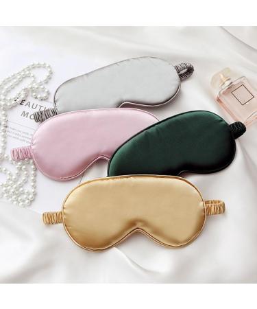 2 Pcs Imitation Silk Sleep Masks - Soft Night Sleeping Masks for Comfortable Travel & Meditation - Black & White Eye Covers for Men & Women - Buy Online on GoSupps.com
