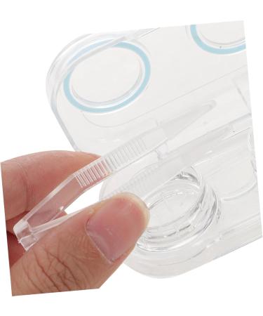 Solustre 16-Piece Contact Lens Container Cleaning Tools Set - Travel Storage with Clear Stand & Makeup Mirror - Bulk Available - Buy Online on GoSupps.com