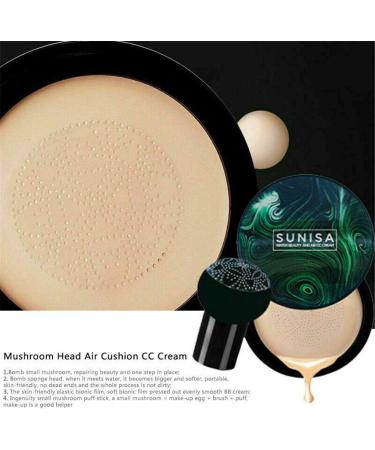 Small Mushroom Head Air Cushion CC Cream Foundation Moisturizing Concealer Durable Foundation Liquid Pigmenting Brightening Makeup Nude Base - Buy Online on GoSupps.com