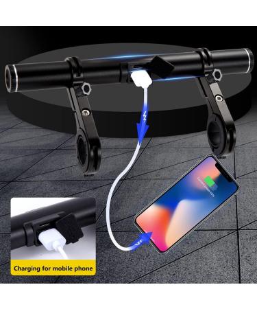 Redcomets 7.8in USB Rechargeable Bike Handlebar Extender with 4000mAh Phone Charger - Ideal for GPS, Speedometer, Phone Mount, Bike Light - Buy Online on GoSupps.com