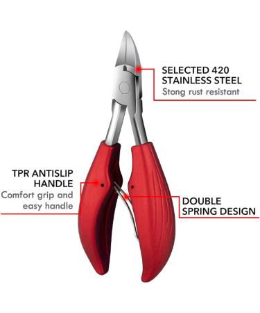 PSGS 1Pcs Professional Nail Cuticle Scissors Black Red Toes Dead Skin Pliers Trimming Tonail Clipper Nipper Manicure Pedicure Tools (Color : Red) - Buy Online on GoSupps.com