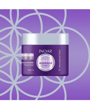 Inoar Absolut Speed Blonde Mask - for Bleached, Brassy, and Grey Hair - Vegan & Cruelty-Free - 16oz/500g - Buy Online on GoSupps.com