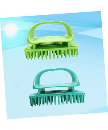 Iwowhero 2 Shampoo Brush - Silicone Scalp Massager for Women | Cleansing Comb | 11x6cm | Green - Buy Online on GoSupps.com