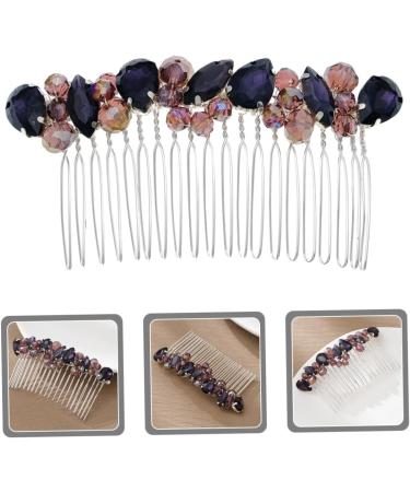 DOITOOL wedding hair crown pearl bride comb bridal hair comb wild diamond European and American water bottle lid seal colored diamond wedding hair side comb vintage hair - Buy Online on GoSupps.com