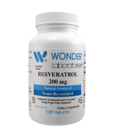 Wonder Laboratories Resveratrol Red Wine Complex Natural Source - 120 Capsules #3321