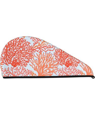 Corals Microfiber Hair Towel | Soft Super Absorbent Hair Wrap for Women | Quick Dry Coral Velvet Cap for Long Curly & Thick Hair - Buy Online on GoSupps.com