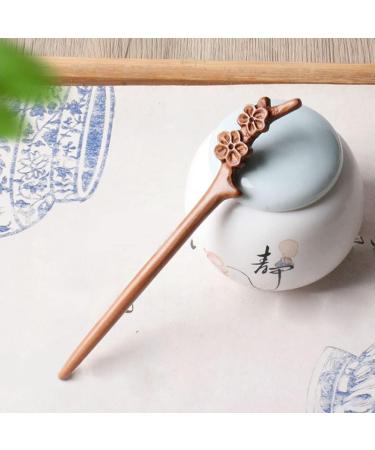 SHERCHPRY Chinese Hair Stick Peach Wood Hairpin Vintage Hair Clip Women's Hair Bun Pin - Buy Online on GoSupps.com
