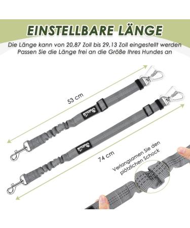 Slowton Dog Harness with Seat Belt for Car - Breathable Dog Safety Vest with 2 Carabiner Hooks - Gray (M) - Ideal for Travel & Comfort - Buy Online on GoSupps.com