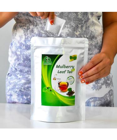 White Mulberry Leaf Tea 60-Teabags (Morus Alba) 90g - Buy Online on GoSupps.com