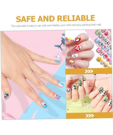 Ipetboom 1 Set Children's Nail Art Toys Glitter Outfit Makeup Toy Kid Fake Nails Sparkle Nail Polish Nail Kit for Kids Age 8-12 Nail Girls Nail Polish Toddler Nail Stickers Plastic Manicure - Buy Online on GoSupps.com