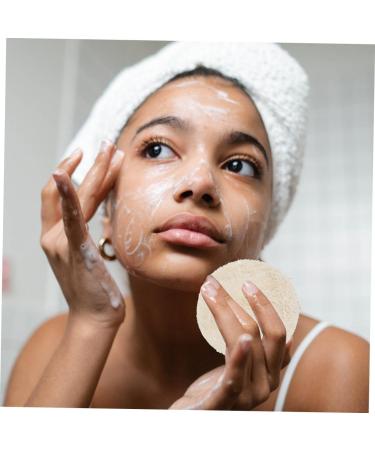 Beavorty 160 Pcs Exfoliating Loofah Facial Cleaning Puffs - Natural Round Bath Sponge Pads for Makeup Removal & Skin Care - Buy Online on GoSupps.com