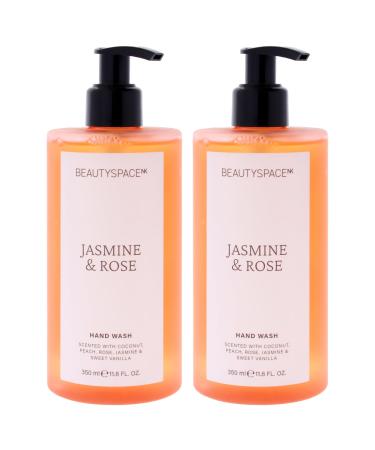 Beauty Space Hand Wash - Jasmine and Rose by BeautySpace for Unisex - 11.8 oz Hand Wash - Pack of 2