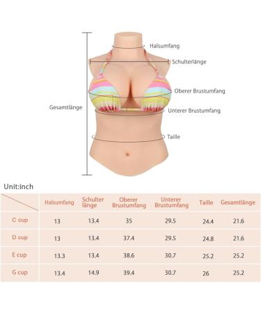 Cyomi Silicone Half Body Breast Forms - Realistic C-G Cup Breast Shapes for Crossdressers & Transgender Cosplay - Ivory White Elastic Cotton Filling - Buy Online on GoSupps.com