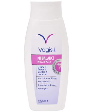 VAGISIL pH Balance Intimate Wash for Women Daily External Feminine Hygiene with LactoPrebiotic Helps Fortify Natural Defences 250 ml