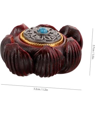 Ultechnovo Handmade Wooden Ball - Lotus Figure Desktop Decor | Miniature Carved Ornament for Home & Office | 3.2x2.7cm Solotus Charm - Buy Online on GoSupps.com