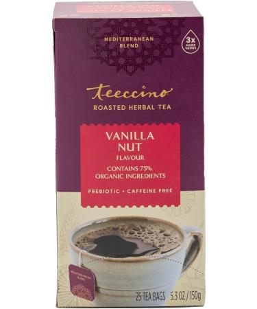 Teeccino Herbal Tea Vanilla Nut Rich & Roasted Herbal Tea That s Caffeine Free & Prebiotic for Natural Energy 25 Tea Bags - Buy Online on GoSupps.com
