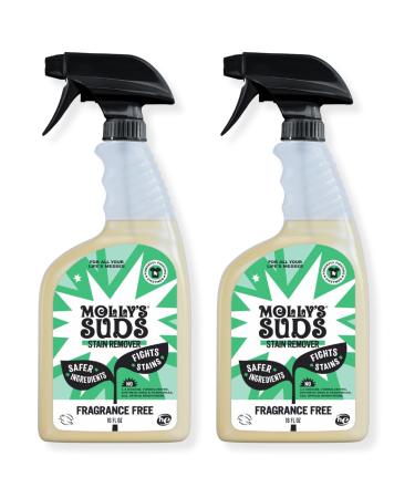 Molly's Suds Natural Laundry Stain Remover Spray | Gentle Yet Powerful Great for Baby & Pet Stains | Earth Derived Ingredients | 16 oz 2 Pack