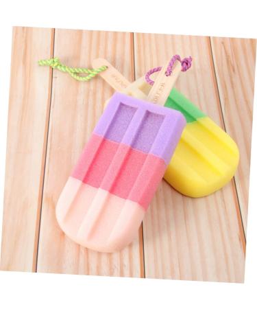 Hemoton 2pcs Kids Bath Sponge Set - Silicone Body Scrubbers for Shower and Bath - Includes Face Scrubber and Popsicle Foam Sponge - Bathing Towel and Foot Scrubber - All-in-One Bathing Kit - Buy Online on GoSupps.com
