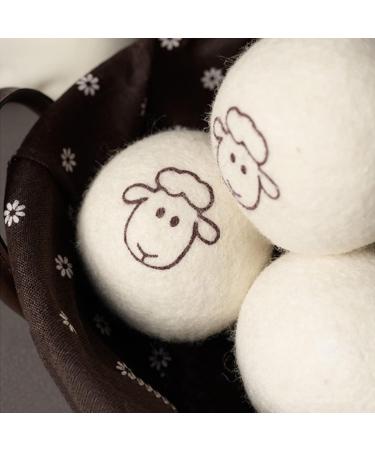 6-Pack Wool Dryer Balls Reusable Natural Fabric Softeners Reduces Clothing Wrinkles and Saves Drying Time Laundry Balls for Dryer - Buy Online on GoSupps.com
