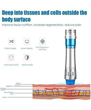 Jingedd Shock Wave Therapy Device | Deep Tissue Massage & Pain Relief | 7 Heads for Effective Electromagnetic Therapy - Buy Online on GoSupps.com