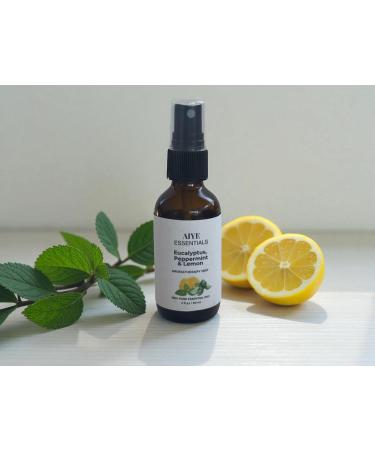 AIYE Essentials Eucalyptus Peppermint and Lemon Aromatherapy Mist 100% Pure Essential Oils Natural Room Spray Non-Toxic 2 fl oz 60 ml - Buy Online on GoSupps.com