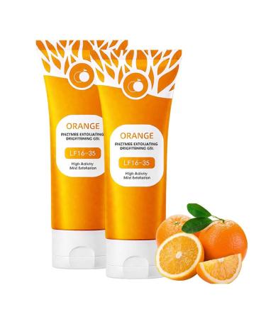 2 pi ces Gel exfoliant naturel exfoliant doux gentle exfoliating orange gel pour le visage pour le visage pour un nettoyage en profondeur Gel gommant claircissant
