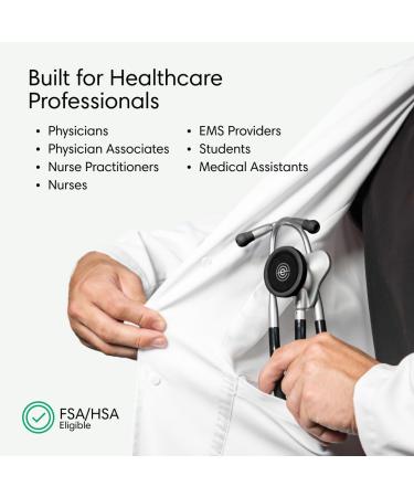 Eko CORE 500 Digital Stethoscope - Advanced TrueSound Audio 3-Lead ECG Full-Color Display Silver - Shop Internationally - Buy Online on GoSupps.com