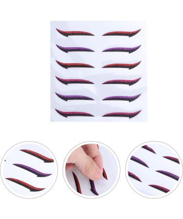 Didiseaon 36 Pairs Glitter Eyeliner Cosmetic Eyelid Tape Eyeshadow Hair Accessories Sticker Double Eyelid Miss - Buy Online on GoSupps.com